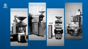 Berto lineup of coffee roasting machines.