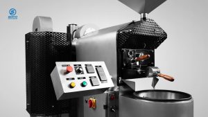 Automated coffee roaster with digital controls for precision roasting.