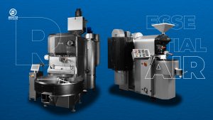 Berto Type R Roasters and Berto Essential Air with smokeless and high-speed cooling system for sustainable roasting.
