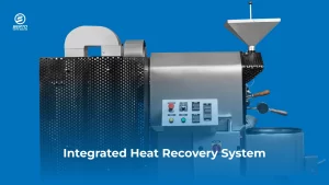 Berto Essential Air coffee roasting machine featuring an integrated heat recovery system.